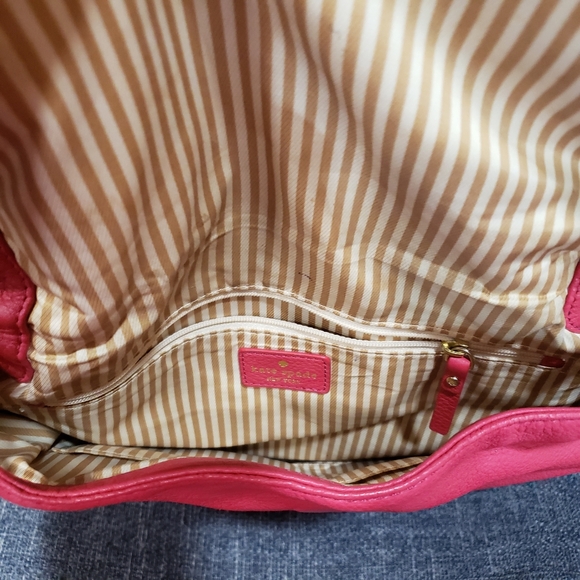 Kate Spade Pink Pebble Leather Shoulder Bag So many pockets! - Picture 8 of 9